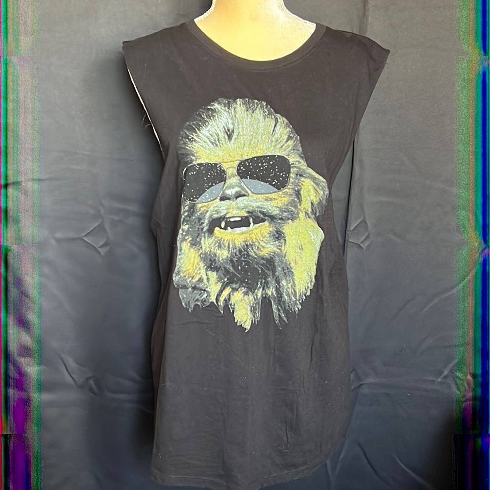 Star Wars | Size S | Unisex | Muscle Tank | Black | Chewbacca